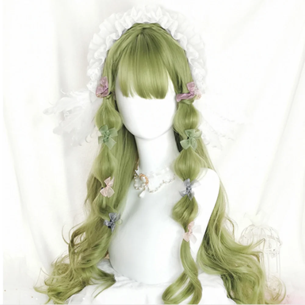 CosplayMix Lolita 65CM Cyan Green Long Wavy Bangs Heat Resistant Hair Lady Halloween Cute Party Synthetic Cosplay Wig+Cap
CosplayMix Lolita 65CM Cyan Green Long Wavy Bangs Heat Resistant Hair Lady Halloween Cute Party Synthetic Cosplay Wig+Cap