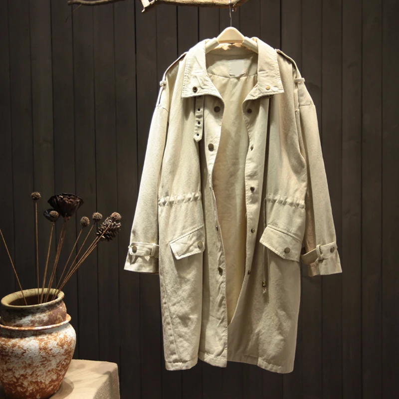 Long Women Trench Coats Winter New Pocket Loose Lazy Style Casual All Match Offfice Lady Elegant Outwear Tops
Long Women Trench Coats Winter New Pocket Loose Lazy Style Casual All Match Offfice Lady Elegant Outwear Tops