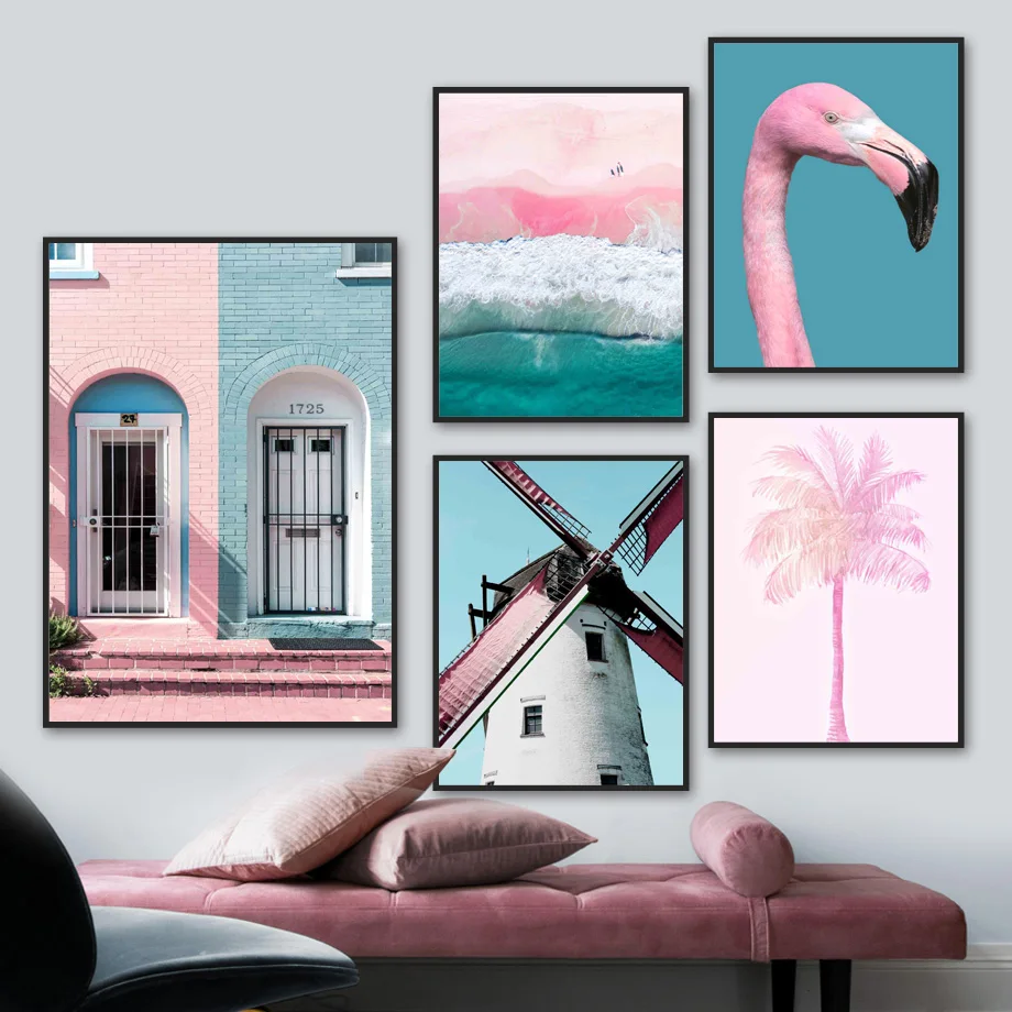 Sea Flamingo Palm Windmill Building Door Wall Art Canvas Painting Nordic Posters And Prints Wall Pictures For Living Room Decor
Sea Flamingo Palm Windmill Building Door Wall Art Canvas Painting Nordic Posters And Prints Wall Pictures For Living Room Decor