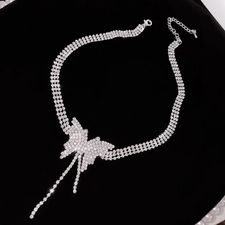 Real Zircon Necklace for Women 925 Silver Butterfly Cute/Romantic Wedding Party Chokers Necklaces Fashion Gifts Jewelry
Real Zircon Necklace for Women 925 Silver Butterfly Cute/Romantic Wedding Party Chokers Necklaces Fashion Gifts Jewelry