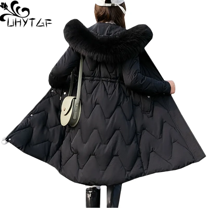 UHYTGF New quality down jacket winter coat parkas mujer Fur collar hooded Windproof Warm cotton jacket plus size tops womens 319
UHYTGF New quality down jacket winter coat parkas mujer Fur collar hooded Windproof Warm cotton jacket plus size tops womens 319