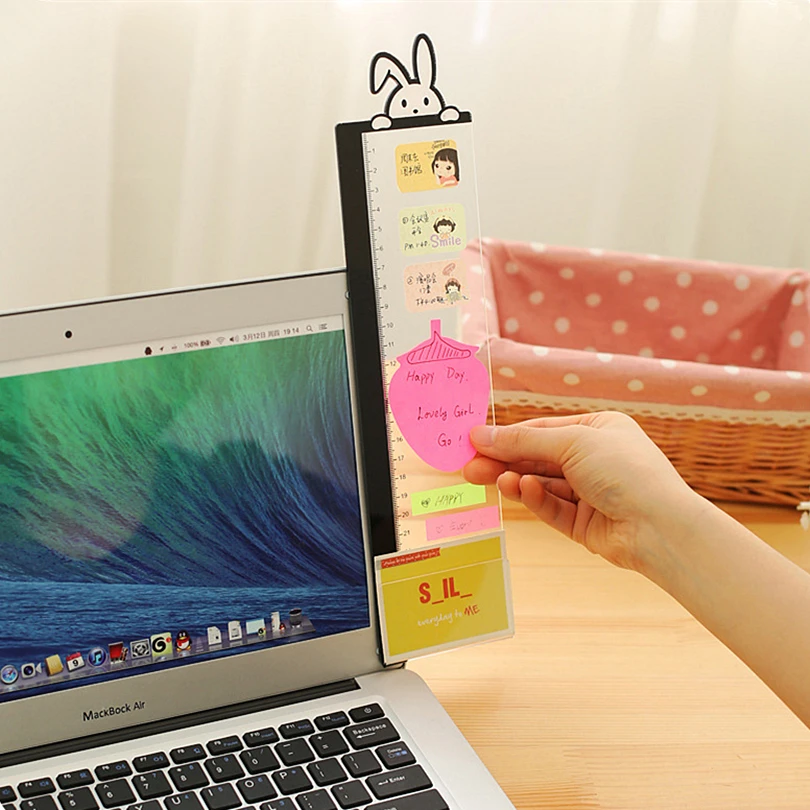 

KDD Plastic Monitor Message Memo Board for Sticky Notes Tabs Phones Pc Screen Computer Monitors Side Panel Planner High Quality