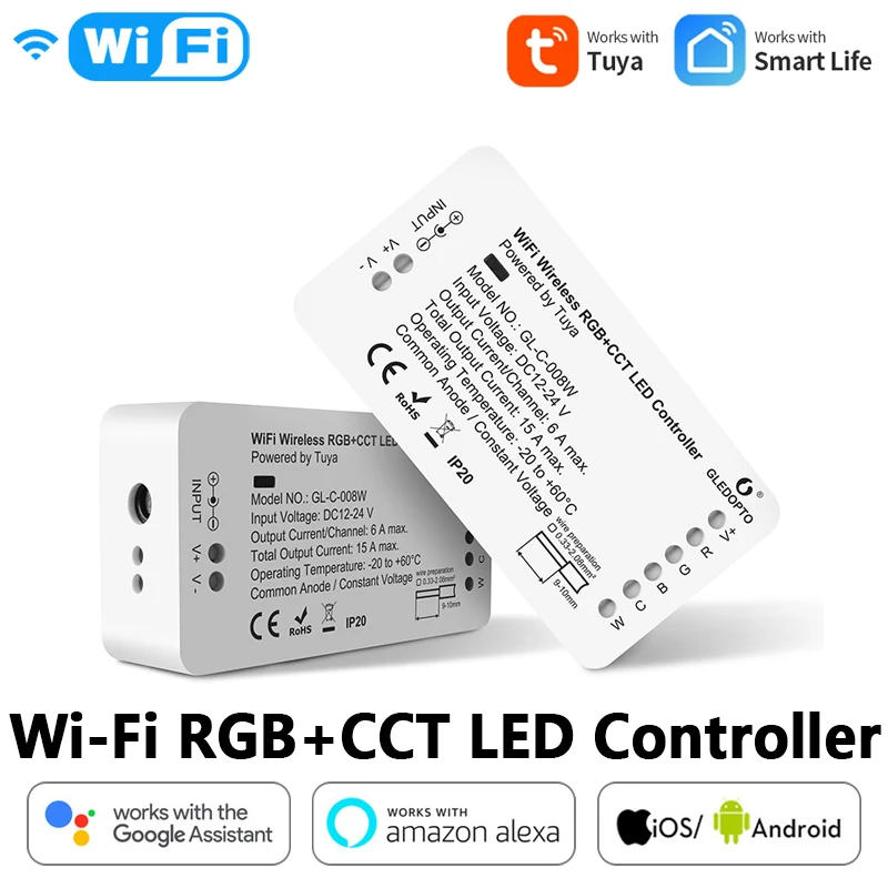 G led opto WiFi LED Control ler RGBCCT Tuya Smart Life приложение для управления RGB Теплый Холодный белый свет для Alexa Hot
G led opto WiFi LED Control ler RGBCCT Tuya Smart Life приложение для управления RGB Теплый Холодный белый свет для Alexa Hot