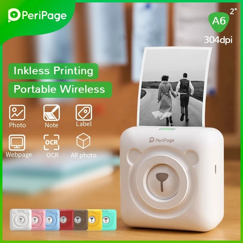 Портативный термальный Bluetooth-принтер PeriPage, 304 точек/дюйм, мини-принтер для фотографий и этикеток для Android, IOS, мобильный телефон A6
Портативный термальный Bluetooth-принтер PeriPage, 304 точек/дюйм, мини-принтер для фотографий и этикеток для Android, IOS, мобильный телефон A6