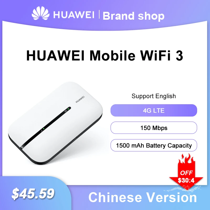 

2020 Newest Huawei 4G Router Mobile WIFI 3 E5576-855 Unlock Huawei 4G LTE packet access mobile hotspot wireless modem E5576-320