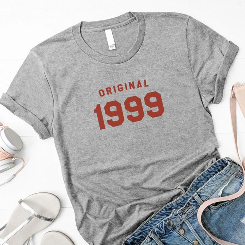 Women Aesthetic Letter Print Tshirt Casual Shirts Girl Tumblr Tops Original 1999 22nd Birthday T-shirt
Women Aesthetic Letter Print Tshirt Casual Shirts Girl Tumblr Tops Original 1999 22nd Birthday T-shirt