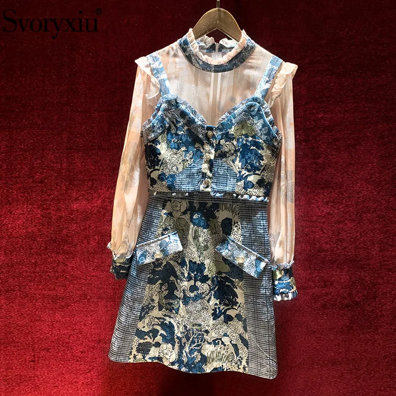 Svoryxiu Runway Designer Autumn Party Vintage Mini Dress Women's Print Jacquard Long Sleeve Dresses Vestdios Female
Svoryxiu Runway Designer Autumn Party Vintage Mini Dress Women's Print Jacquard Long Sleeve Dresses Vestdios Female