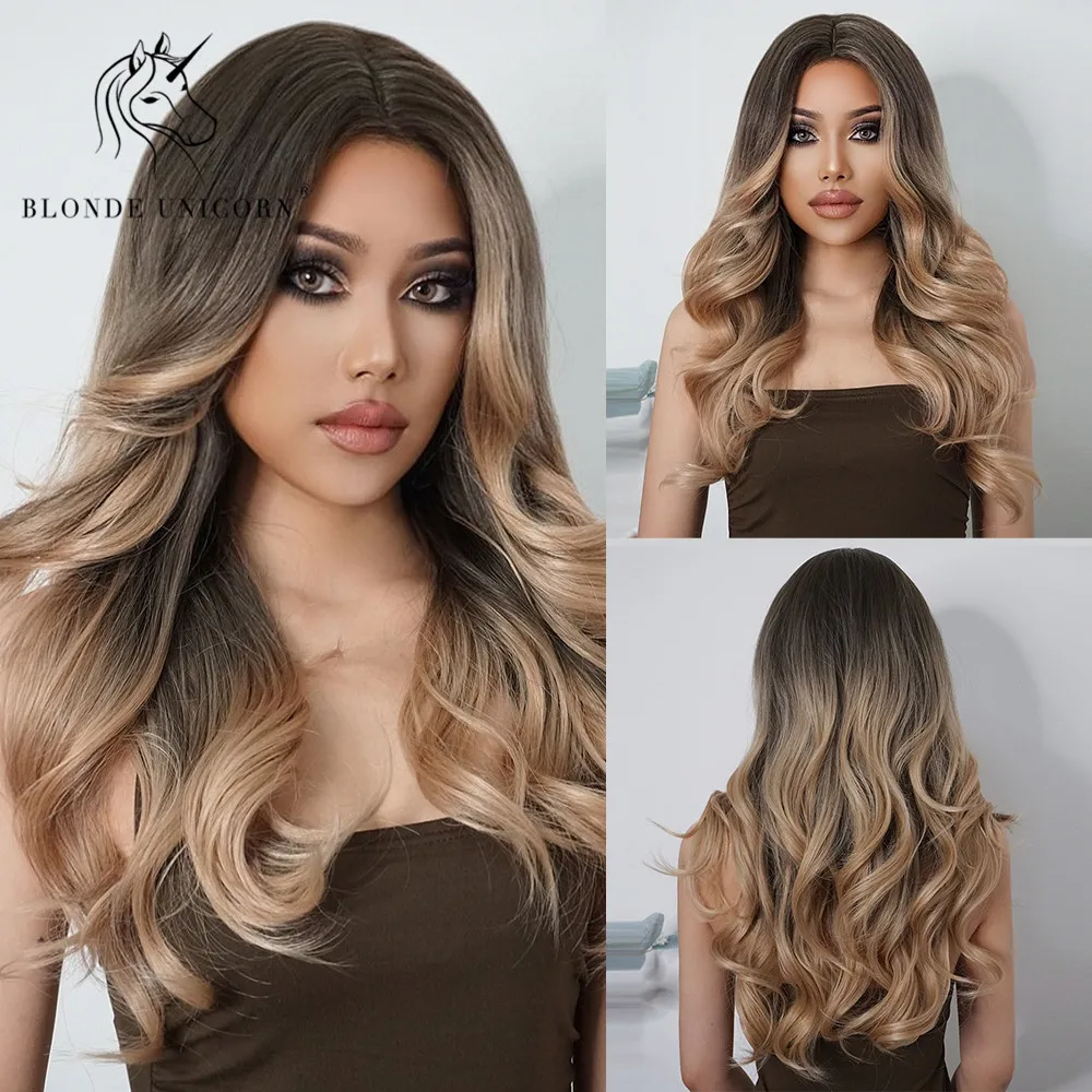 Blonde Unicorn Synthetic Wig Ombre Blonde Brown Long Wigs Middle Part Hair Wig Daily Natural Wavy Heat Resistant Fiber for Women
Blonde Unicorn Synthetic Wig Ombre Blonde Brown Long Wigs Middle Part Hair Wig Daily Natural Wavy Heat Resistant Fiber for Women