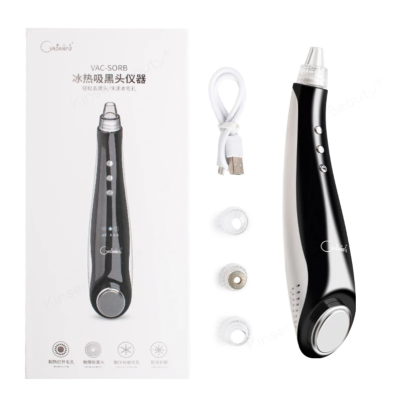 Electric Vacuum Suction Blackhead Remover Acne Pore Cleaner Facial Pore Cleaner Hot &Cold Massager With 4 Replaceable Head
Electric Vacuum Suction Blackhead Remover Acne Pore Cleaner Facial Pore Cleaner Hot &Cold Massager With 4 Replaceable Head