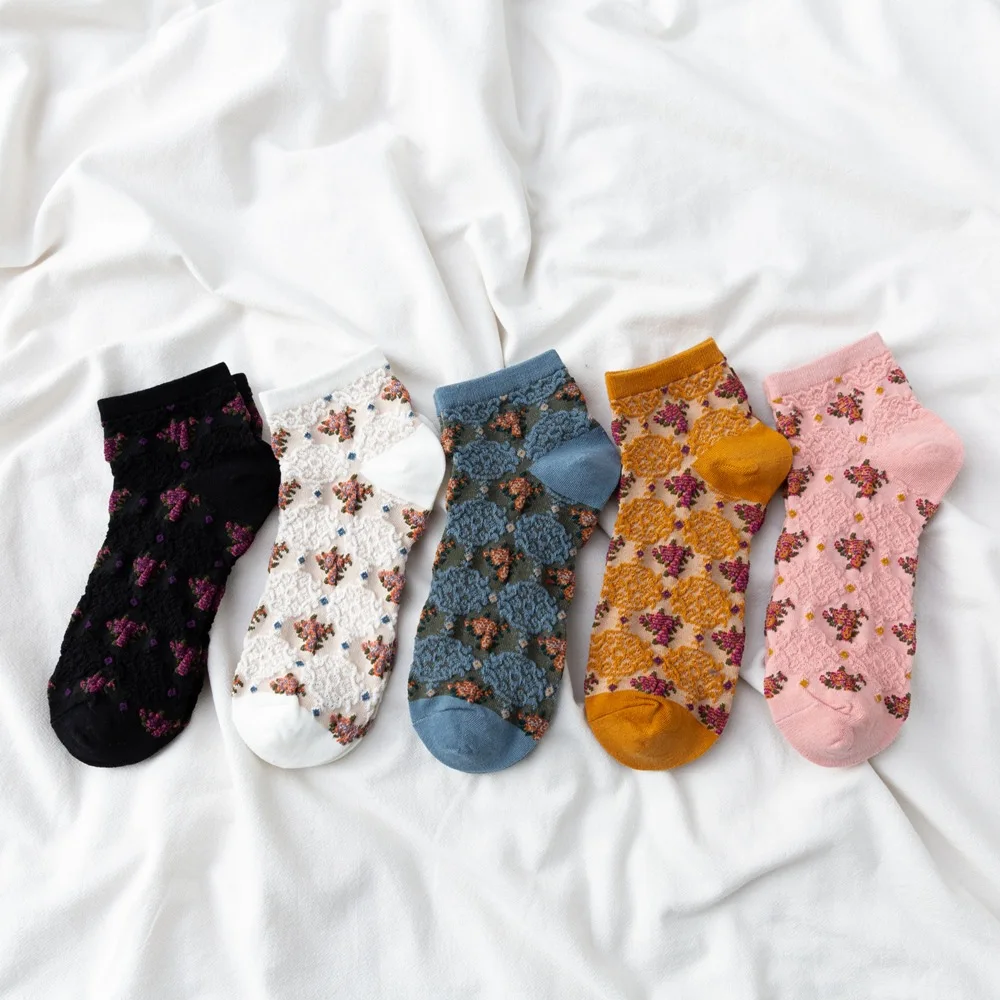 LUCKY ZONE 5 Pairs/Lot Fashion Retro Floral Women's Socks Shallow Mouth Socks Ladies Cotton Socks Casual Women Boat Socks ZXZ
LUCKY ZONE 5 Pairs/Lot Fashion Retro Floral Women's Socks Shallow Mouth Socks Ladies Cotton Socks Casual Women Boat Socks ZXZ
