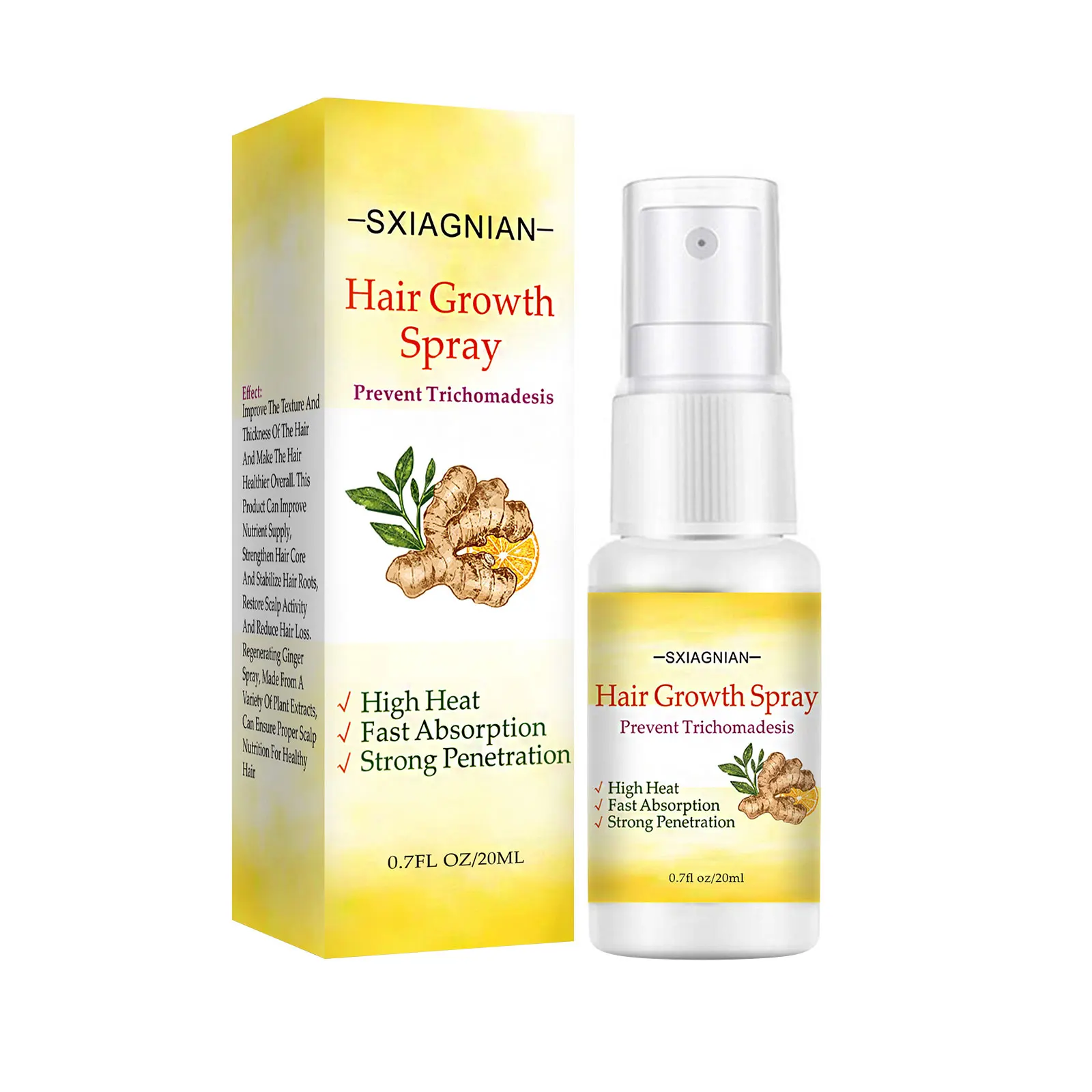 Ginger Hair Growth Essential Oil Hair Root Spray Anti-dropping Hair Care Serum Hair Growth Nutrient Solution Men Women
Ginger Hair Growth Essential Oil Hair Root Spray Anti-dropping Hair Care Serum Hair Growth Nutrient Solution Men Women
