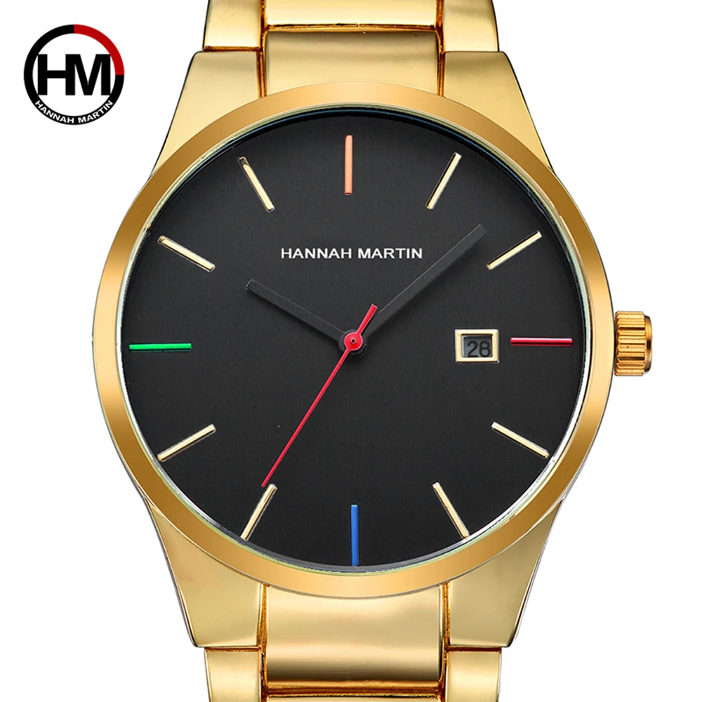 

Men Top Brand Luxury Quartz Waterproof Creative Watches Men's Stainless Steel Band Date Calendar IP Vacuum Plating Reloj Hombre