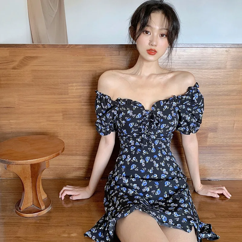 Women Vintage Dress Print Strapless Sundress Summer Short Sleeve Mini Floral Dress Femme vestido de mujer
Women Vintage Dress Print Strapless Sundress Summer Short Sleeve Mini Floral Dress Femme vestido de mujer