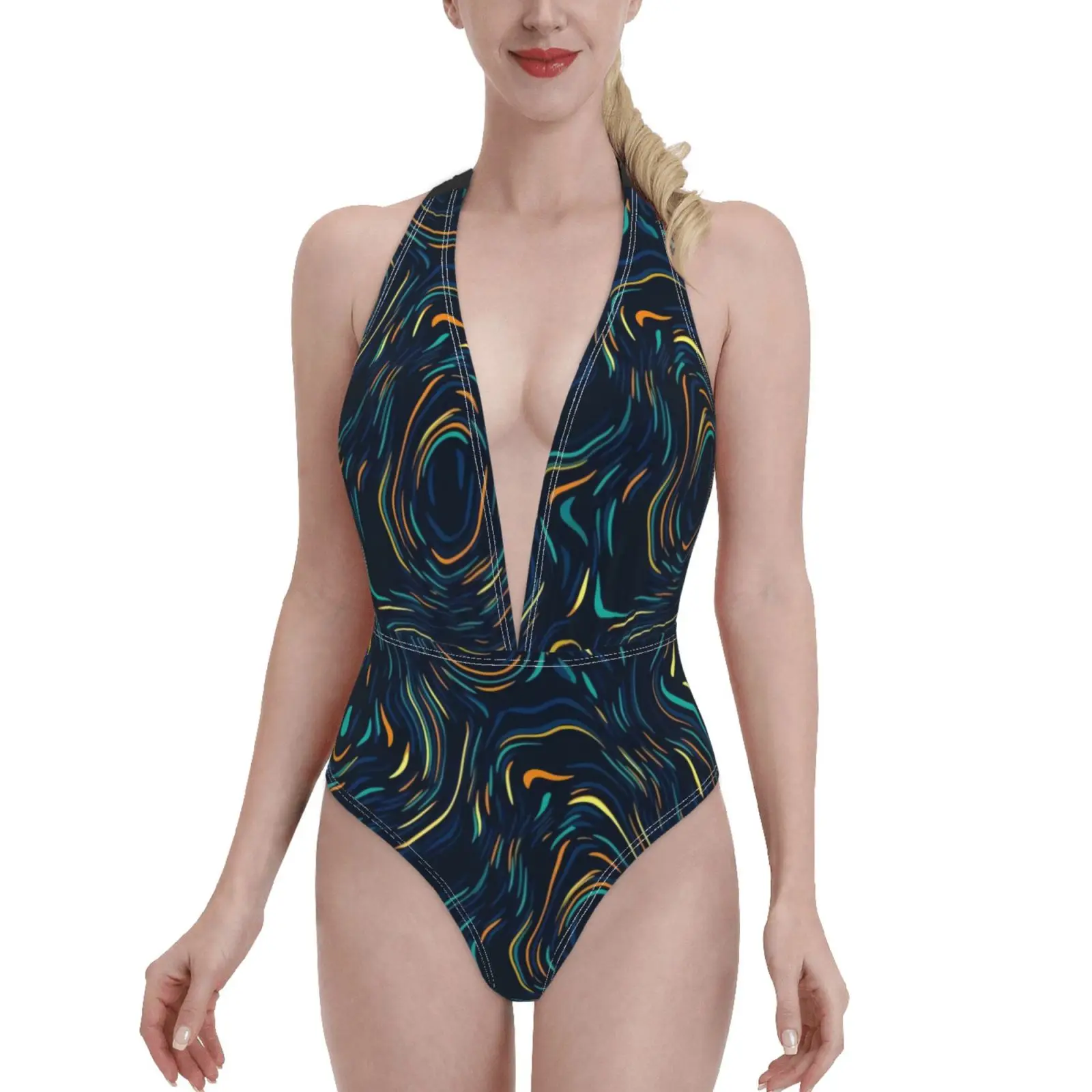 

Custom On Demand Sexy Women Bikini Halter Bra Swimsuit Sets Bikini Set1-Piece Swim Suit Swimwear Beachwear Maillot De Bain Femme