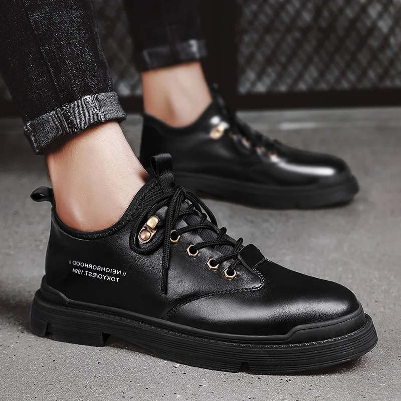 Men's shoes low top Martin boots men's British style work shoes men's casual fashion shoes small leather shoes
Men's shoes low top Martin boots men's British style work shoes men's casual fashion shoes small leather shoes