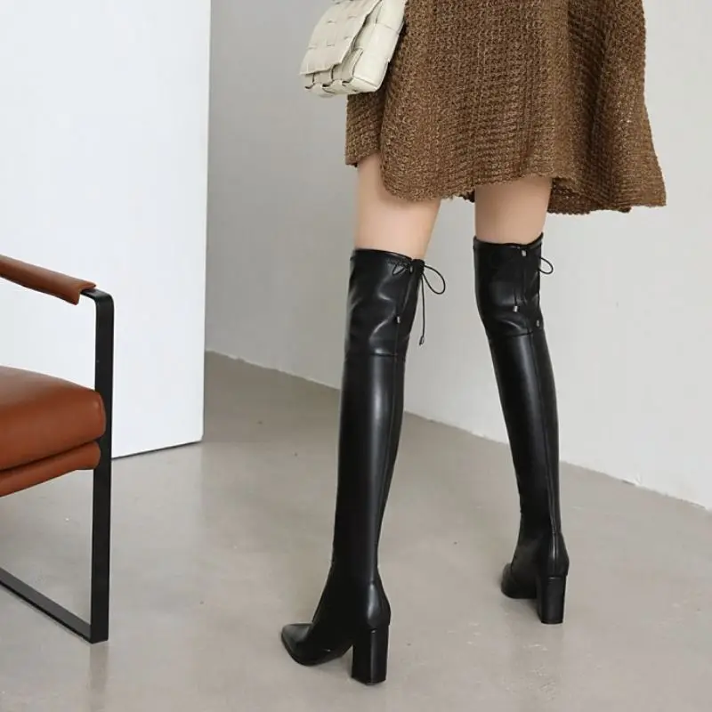 Taoffen Size 31-43 Women Over Knee Boots Fashion High Heel Winter Shoes Woman Warm Stretch Boot Casual Daily Footwear
Taoffen Size 31-43 Women Over Knee Boots Fashion High Heel Winter Shoes Woman Warm Stretch Boot Casual Daily Footwear