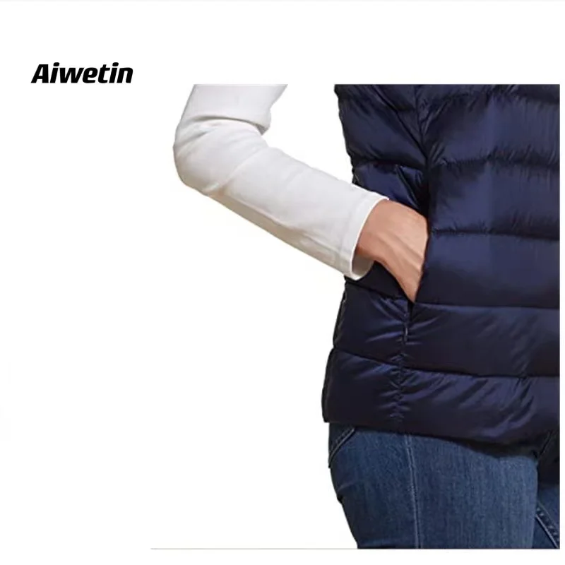 Aiwetin 2021 Spring Autumn Women Black Glossy Vest Coat Casual Zipper Hooded Sleeveless Waistcoat Warm Short Outwear Tops Female
Aiwetin 2021 Spring Autumn Women Black Glossy Vest Coat Casual Zipper Hooded Sleeveless Waistcoat Warm Short Outwear Tops Female