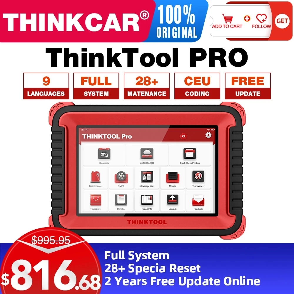 TINKCAR THINKTOOL Pro Full System Diagnosis 28 Reset Service Ugrade Car Diagnostic tool DHL Free Shipping PK LAUNCH X431 v
TINKCAR THINKTOOL Pro Full System Diagnosis 28 Reset Service Ugrade Car Diagnostic tool DHL Free Shipping PK LAUNCH X431 v