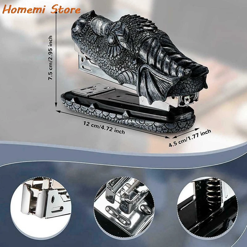 Creative Dragon Head Office Stapler Practical Stationery Home Craft Desktop Resin Decoration Dragon Office Bedroom Ornaments
Creative Dragon Head Office Stapler Practical Stationery Home Craft Desktop Resin Decoration Dragon Office Bedroom Ornaments