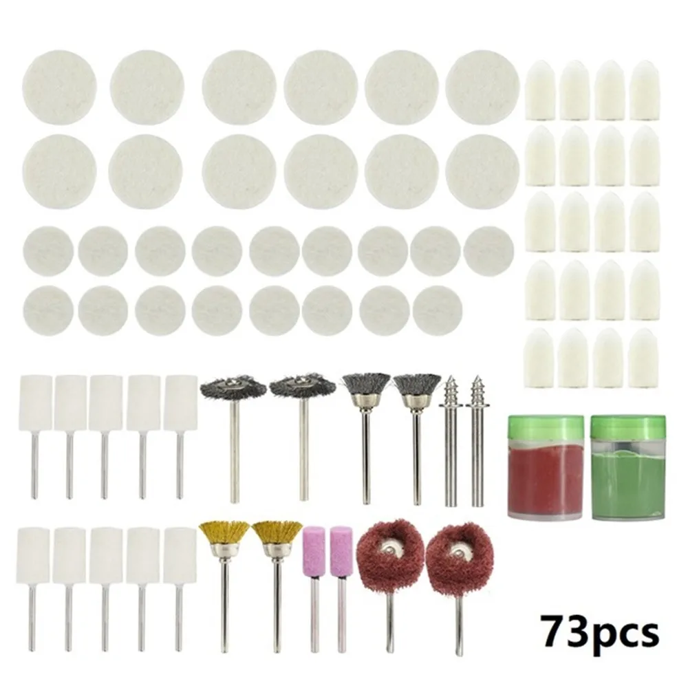 Woolen Polishing Wheel 73pcs Wool Felt Buffing Grinding Pad 3mm Shank For Dremel Rotary Tool Accessories
Woolen Polishing Wheel 73pcs Wool Felt Buffing Grinding Pad 3mm Shank For Dremel Rotary Tool Accessories