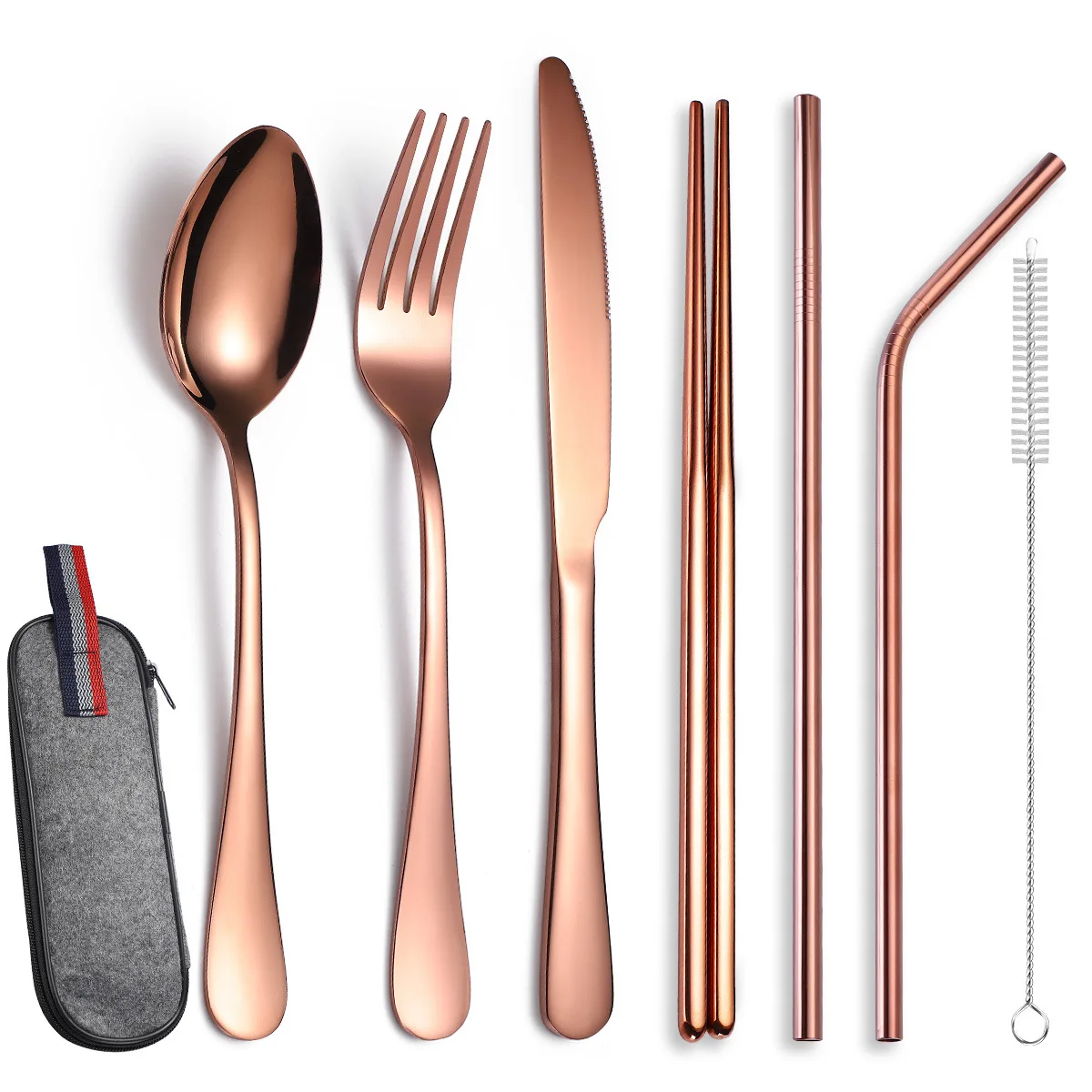 7PCS Spoon Fork Chostick Cutlery Set 304 Stainless Steel Spoon Set Tableware Dessert Steak Straw Dirnkware Bar Home Dinner Tool
7PCS Spoon Fork Chostick Cutlery Set 304 Stainless Steel Spoon Set Tableware Dessert Steak Straw Dirnkware Bar Home Dinner Tool