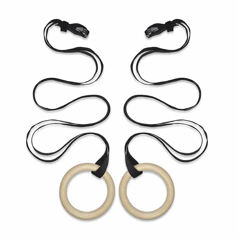 25/28/32mm Wood Gymnastic Rings w/ Adjustable Buckles 4.5m Straps for Kids Adults Home Gym Fitness Pull Ups Muscle Training
25/28/32mm Wood Gymnastic Rings w/ Adjustable Buckles 4.5m Straps for Kids Adults Home Gym Fitness Pull Ups Muscle Training