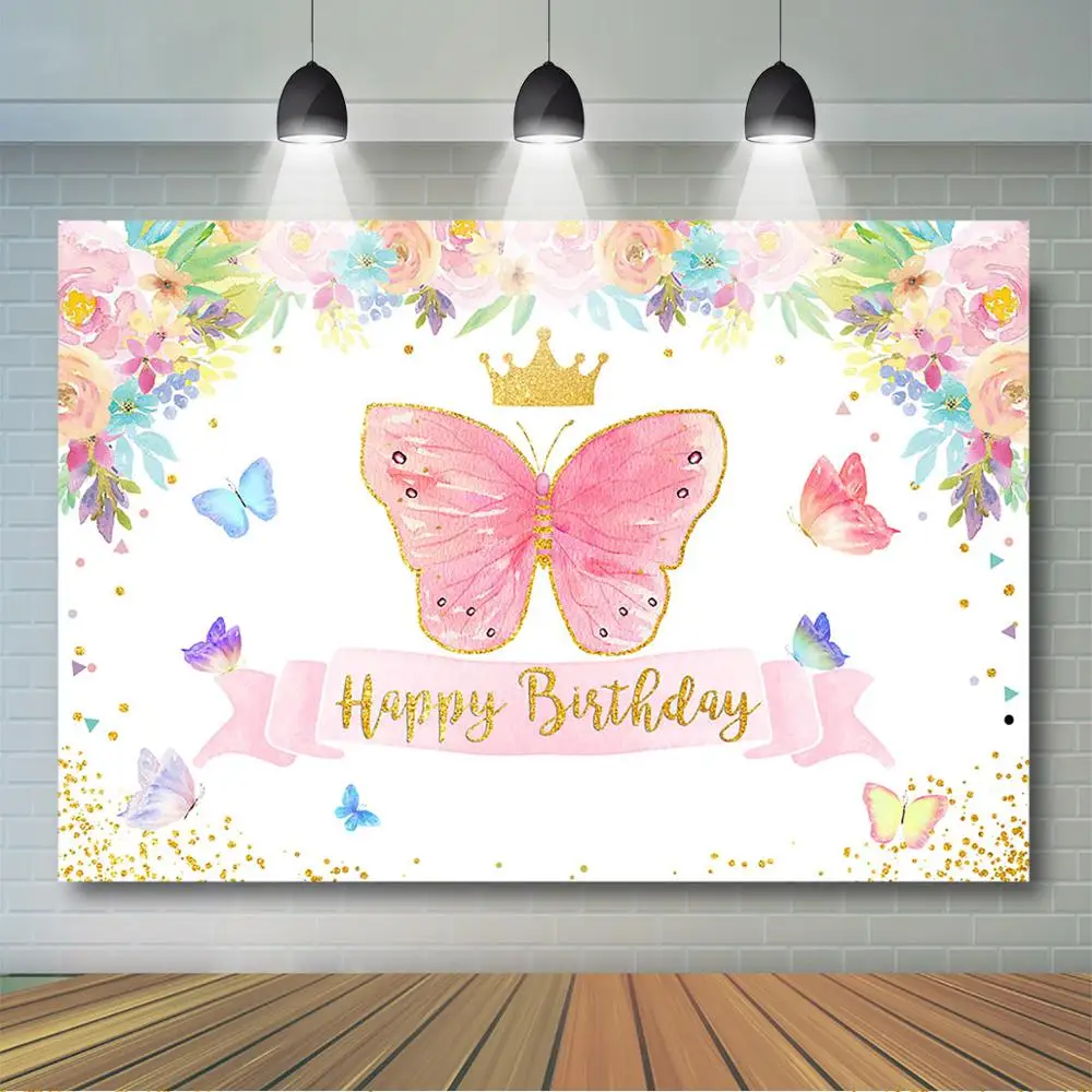 Butterfly Birthday Backdrop for Girls 7x5ft Butterfly with Flower Backdrop Girl Spring Birthday Party Decoration
Butterfly Birthday Backdrop for Girls 7x5ft Butterfly with Flower Backdrop Girl Spring Birthday Party Decoration