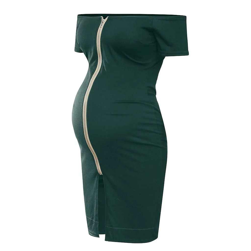 Women Pregnant Dress Maternity Nursing Solid Clothing Breastfeeding Summer Dresses For Summer Mothers Maternity Dress #43