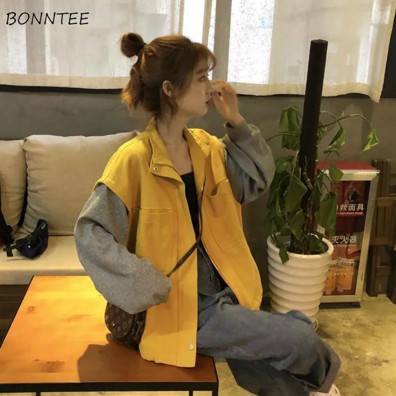 Coat Women Coats and Jackets Stylish High Fashion Patchwork Loose Korean Style Womens Jacket Casual Sweet Females Zipper Chic
Coat Women Coats and Jackets Stylish High Fashion Patchwork Loose Korean Style Womens Jacket Casual Sweet Females Zipper Chic
