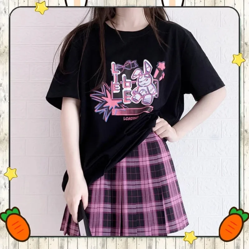 Plus Size Harajuku Women BF Loose T Shirt Dark Gothic Tops Clothing Summer O Neck Short Sleeve Tshirts Cartoon Streetwear 2021
Plus Size Harajuku Women BF Loose T Shirt Dark Gothic Tops Clothing Summer O Neck Short Sleeve Tshirts Cartoon Streetwear 2021