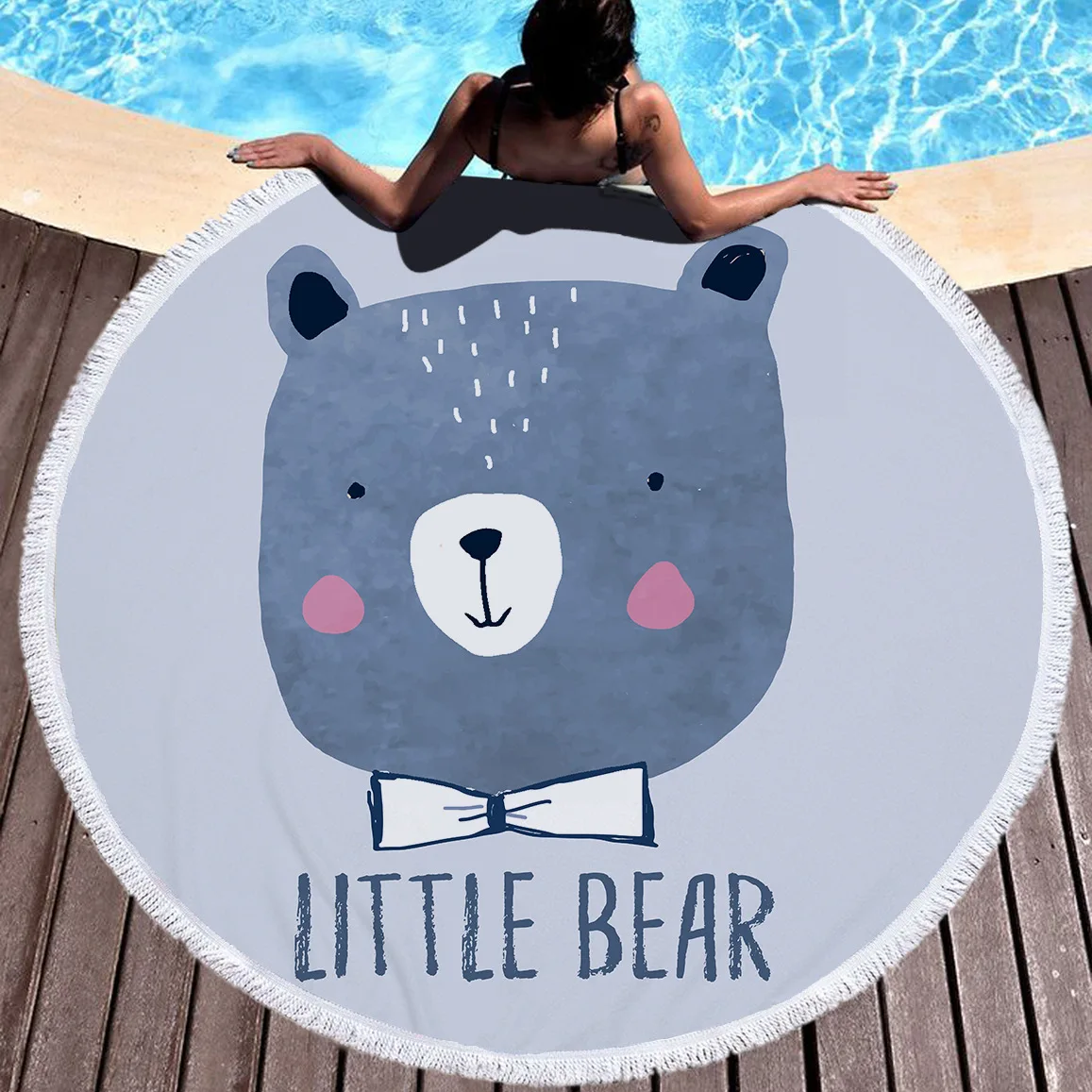 Cute bear explosion type microfiber beach towel 
Cute bear explosion type microfiber beach towel