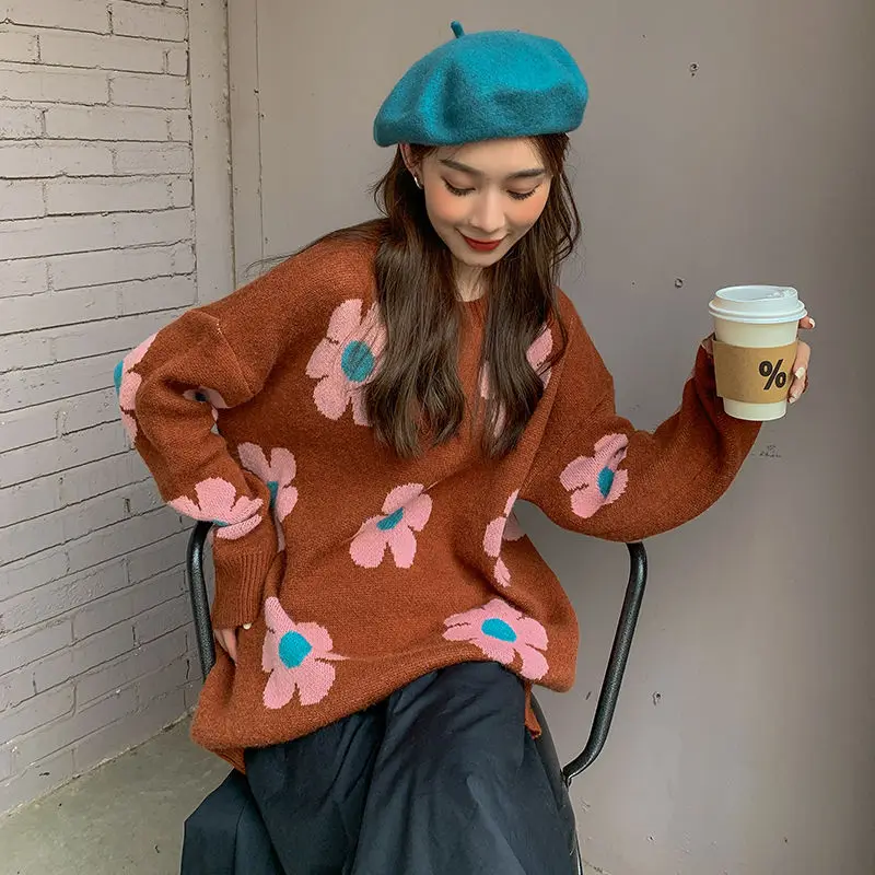 New 2021 Autumn Winter Knitting Sweater Women Casual Loose Korean Style Thick Tops Fashion Elegant Lady Pullovers Sweaters
New 2021 Autumn Winter Knitting Sweater Women Casual Loose Korean Style Thick Tops Fashion Elegant Lady Pullovers Sweaters