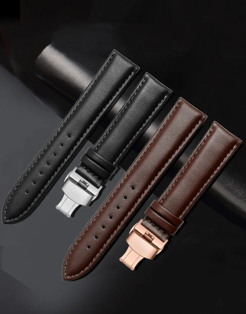 Ремешок из натуральной кожи для часов AR1970/2506/1828 MTH/LTH1060 браслет коровьей черный