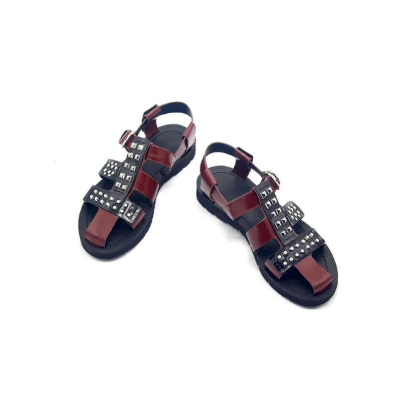 Runway Men Summer Gladiator Studded Sandals Handmade Rivets Cow Genuine Leather Sandals Flat Shoes Buckle Strap Sandals Big Size
Runway Men Summer Gladiator Studded Sandals Handmade Rivets Cow Genuine Leather Sandals Flat Shoes Buckle Strap Sandals Big Size