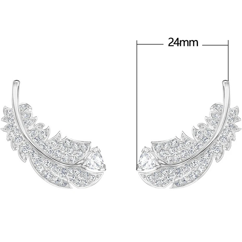 Gorgeous Feather Ear Delicate Crystal Diamonden Leaves Cluster Stud Earrings for Women Wedding Party Daily Jewelry brincos
Gorgeous Feather Ear Delicate Crystal Diamonden Leaves Cluster Stud Earrings for Women Wedding Party Daily Jewelry brincos
