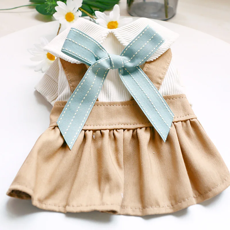 Pet Dog Classic Dresses Clothes Spring Summer Khaki Princess Dress Puppy Cat Big Bow-Knot Skirts for Teddy Pomeranian Small Dogs
Pet Dog Classic Dresses Clothes Spring Summer Khaki Princess Dress Puppy Cat Big Bow-Knot Skirts for Teddy Pomeranian Small Dogs