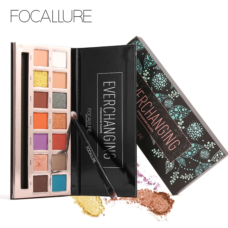 FOCALLURE 14 Colors Eyeshadow Palette Matte Glitter High Pigment Long Lasting Waterproof Brighten Eye Shadow Cosmetic with Brush
FOCALLURE 14 Colors Eyeshadow Palette Matte Glitter High Pigment Long Lasting Waterproof Brighten Eye Shadow Cosmetic with Brush