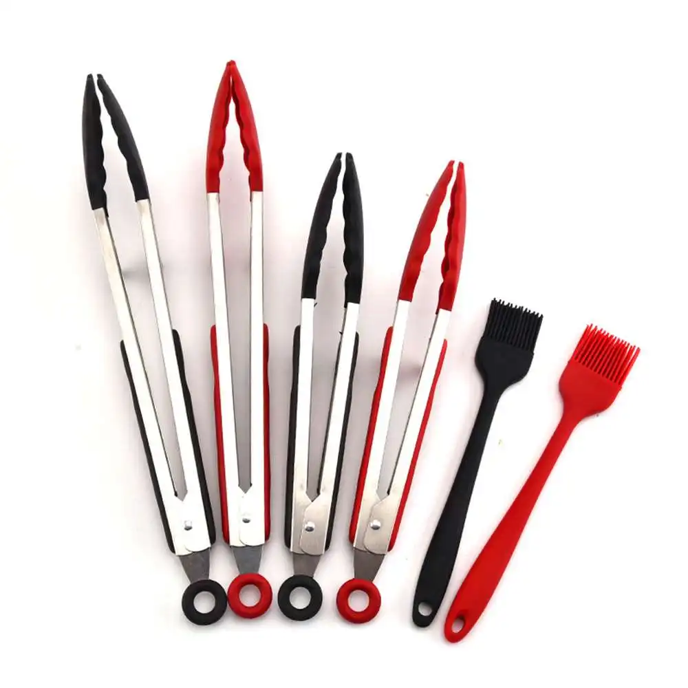 3-piece Food Songs-Barbecue Tongs Food Bread Tongs Stainless Steel Silicone Tongs Cooking Clip Clamp BBQ Accessories 
3-piece Food Songs-Barbecue Tongs Food Bread Tongs Stainless Steel Silicone Tongs Cooking Clip Clamp BBQ Accessories