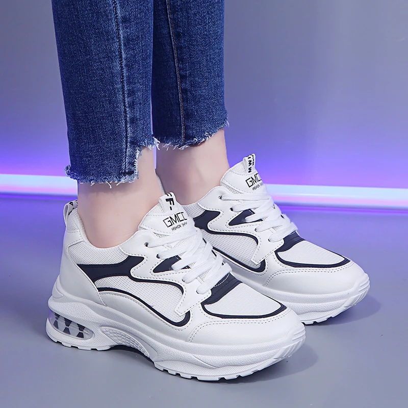 Женские кроссовки на платформе, Вулканизированная подошва, дышащие, массивные, на шнуровке, соответствие цветов, Новинка
Женские кроссовки на платформе, Вулканизированная подошва, дышащие, массивные, на шнуровке, соответствие цветов, Новинка