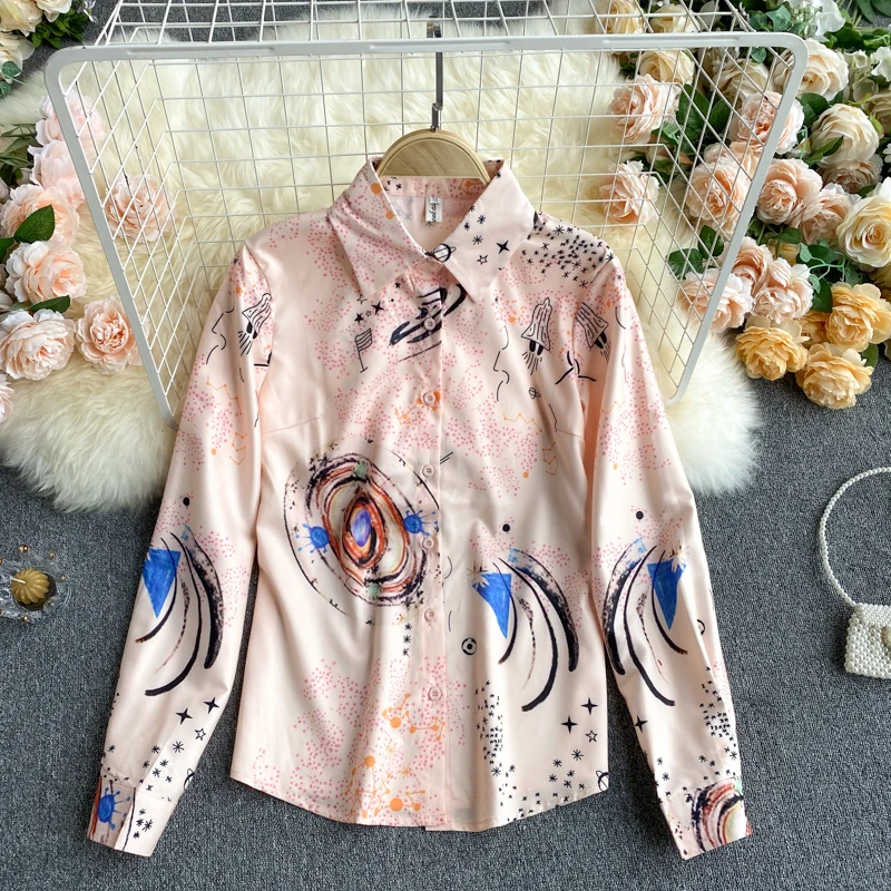 2021 Women's Spring New Fashion Print Blouse Turn Down Collar Long Sleeve Office Work Tops Shirt
2021 Women's Spring New Fashion Print Blouse Turn Down Collar Long Sleeve Office Work Tops Shirt