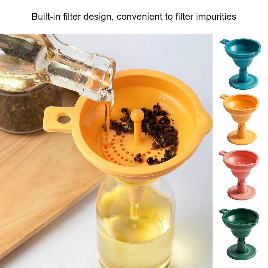 Adjustable Silicone Kitchen Oil Funnel Jam Funnel Plastic Folding Telescopic Funnel Filling Wide Mouth Funnel
Adjustable Silicone Kitchen Oil Funnel Jam Funnel Plastic Folding Telescopic Funnel Filling Wide Mouth Funnel