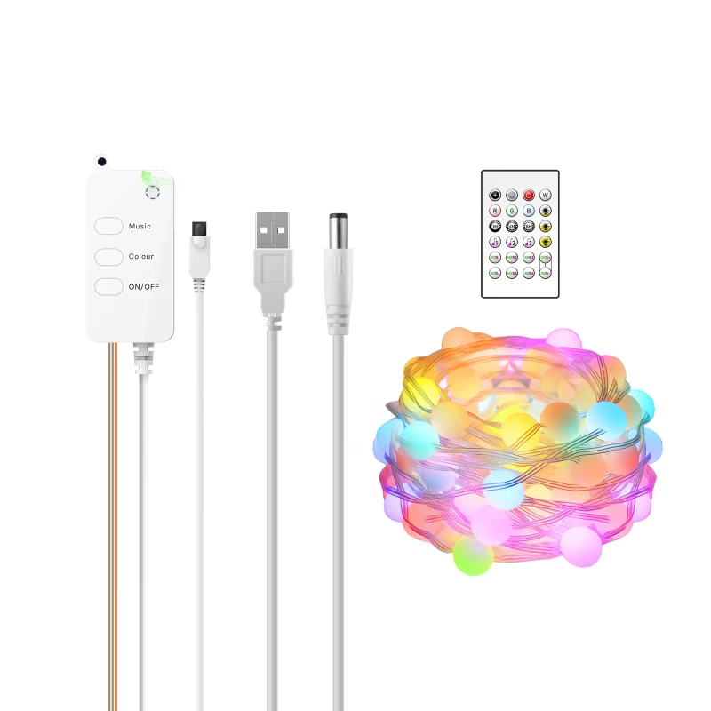 RGB Christmas Decrative Lights Tuya wifi Smat Ball Light String Smart Home Control Works With Alexa And Google Home
RGB Christmas Decrative Lights Tuya wifi Smat Ball Light String Smart Home Control Works With Alexa And Google Home