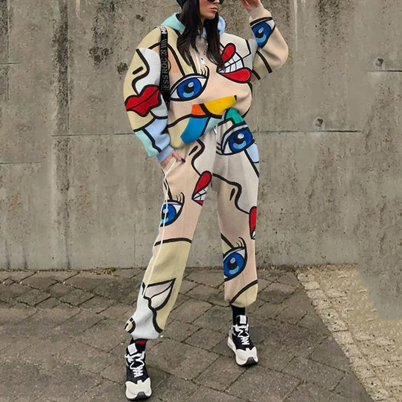 2021 Dashiki African Set For Women Sportwear Autumn Winter Female Suit Fashion Hooded Joggers Women's Sports Sets Tracksuit Set
2021 Dashiki African Set For Women Sportwear Autumn Winter Female Suit Fashion Hooded Joggers Women's Sports Sets Tracksuit Set