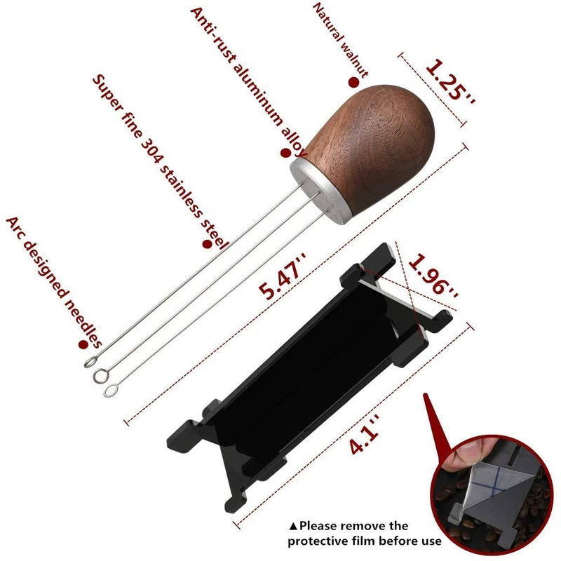 Espresso Hand Tampers Solid Wood Handle Espresso Coffee Tamper Stirring Needle Distributor Espresso Maker Tool
Espresso Hand Tampers Solid Wood Handle Espresso Coffee Tamper Stirring Needle Distributor Espresso Maker Tool