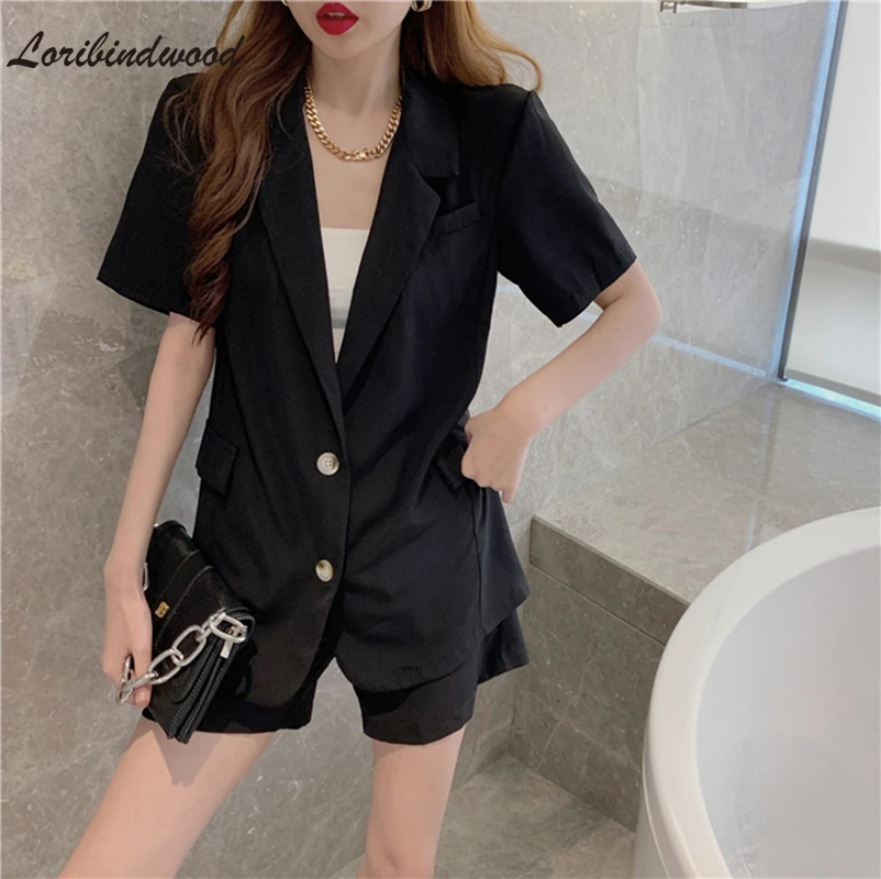 Summer 2021 New Chic Women's Shorts Suits Single Breasted Blazer and Wide Leg Shorts Elegant Office Women's Suits Sets
Summer 2021 New Chic Women's Shorts Suits Single Breasted Blazer and Wide Leg Shorts Elegant Office Women's Suits Sets
