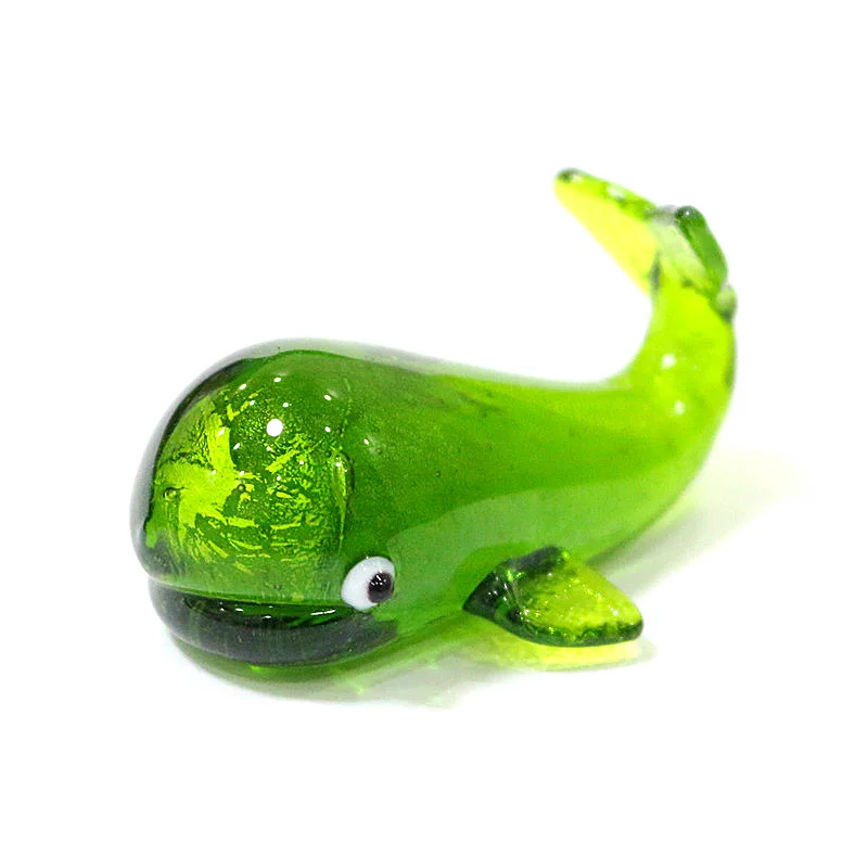 Silver Foil Craft Murano Glass Whale Miniature Figurines Cute Vivid Sea Animal Ornaments Home Tabletop Decor Xmas Gifts For Kids 
Silver Foil Craft Murano Glass Whale Miniature Figurines Cute Vivid Sea Animal Ornaments Home Tabletop Decor Xmas Gifts For Kids