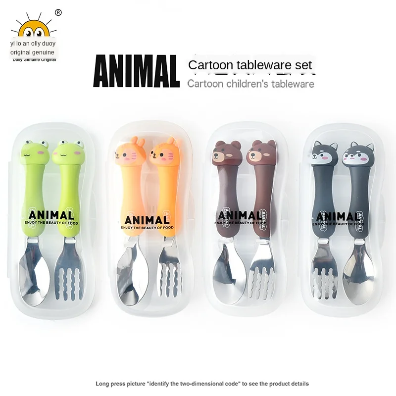Creative portable cartoon children animal tableware set elementary school stainless steel tableware cute fork spoon
Creative portable cartoon children animal tableware set elementary school stainless steel tableware cute fork spoon