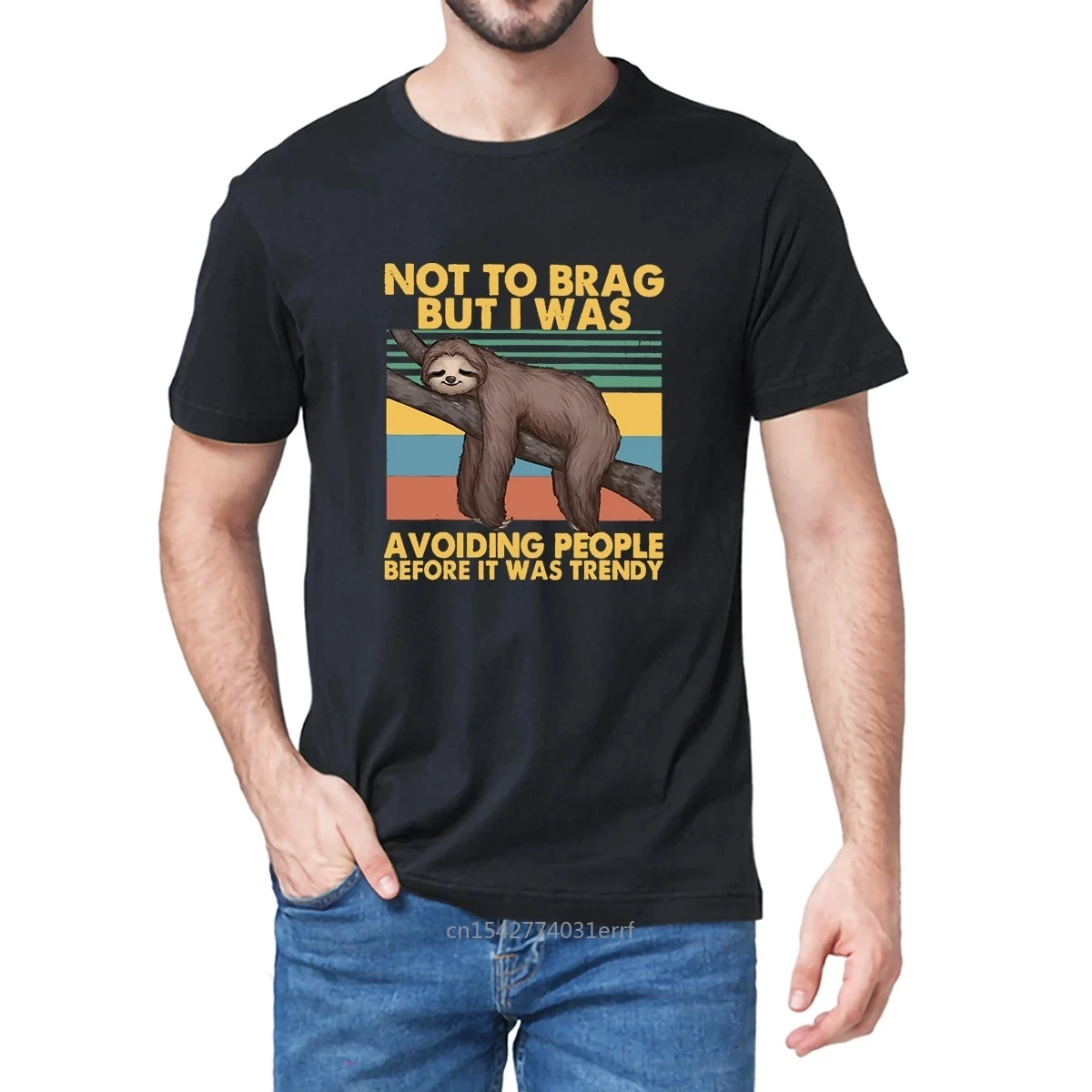 Daily Funny Sloth T-Shirt Not To Brag But I Was Avoiding People Before It Was Trendy Summer Men's Novelty Short Sleeve
Daily Funny Sloth T-Shirt Not To Brag But I Was Avoiding People Before It Was Trendy Summer Men's Novelty Short Sleeve