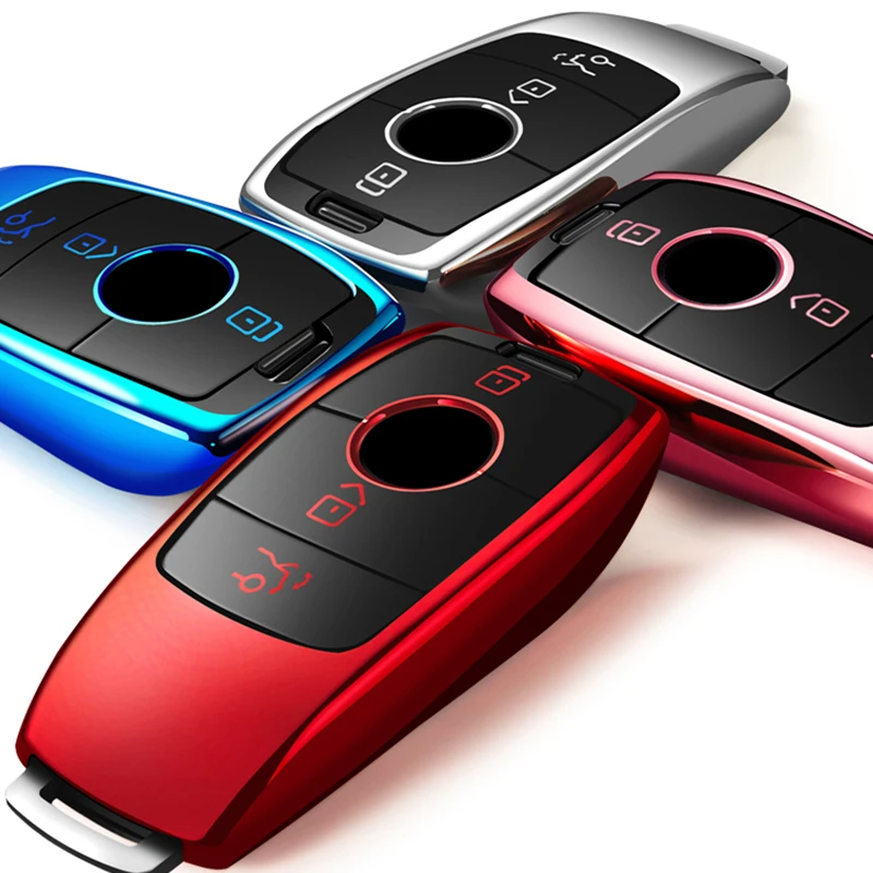 High Quality Chrome TPU Car Key Case Cover Bag fit for Mercedes Benz A B C E G S M CLS GLA class New Key Shell Protector Chains
High Quality Chrome TPU Car Key Case Cover Bag fit for Mercedes Benz A B C E G S M CLS GLA class New Key Shell Protector Chains