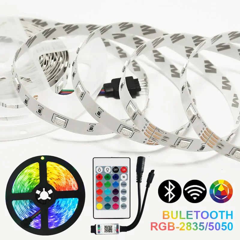 DC 12V WIFI Controller luces Bluetooth WIFI LED Strip Light RGB 5050/2835 Flexible Ribbon Fita RGB Led Lights Tape Diode 20M-5M 
DC 12V WIFI Controller luces Bluetooth WIFI LED Strip Light RGB 5050/2835 Flexible Ribbon Fita RGB Led Lights Tape Diode 20M-5M